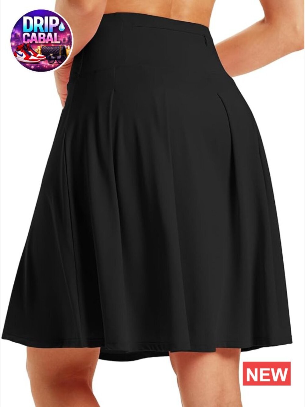 22" Knee Length Skorts with Pockets High Waisted Tummy Control Athletic Tennis